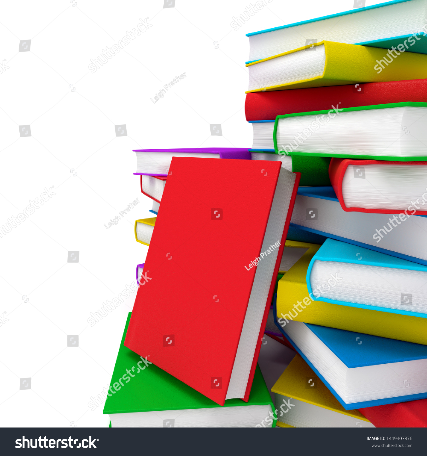 Stack Books 3d Render Stock Illustration 1449407876