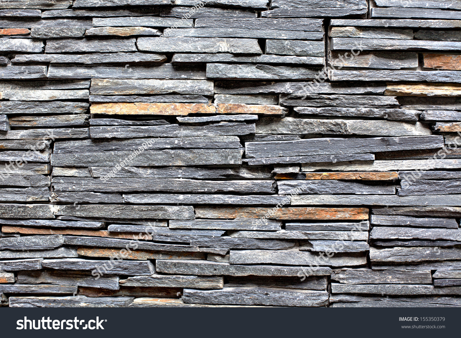 Stacked Slate Stone Wall Square Textured Background Stock Photo ...