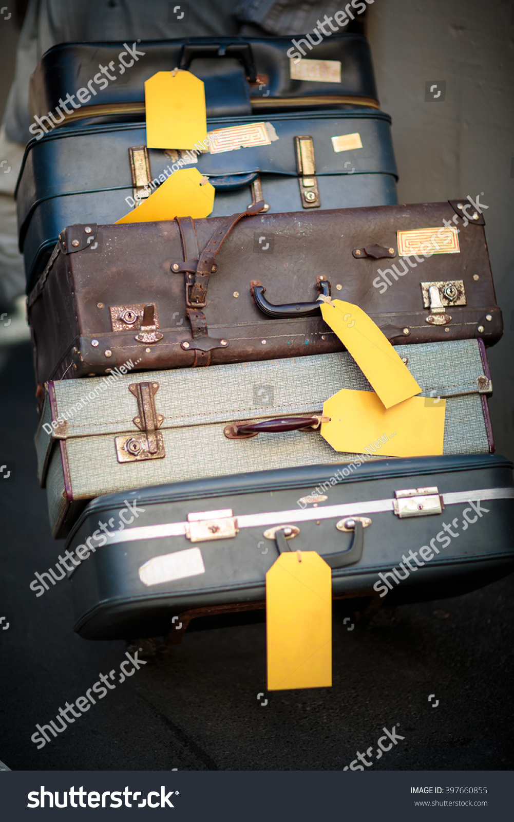 vintage stackable suitcases