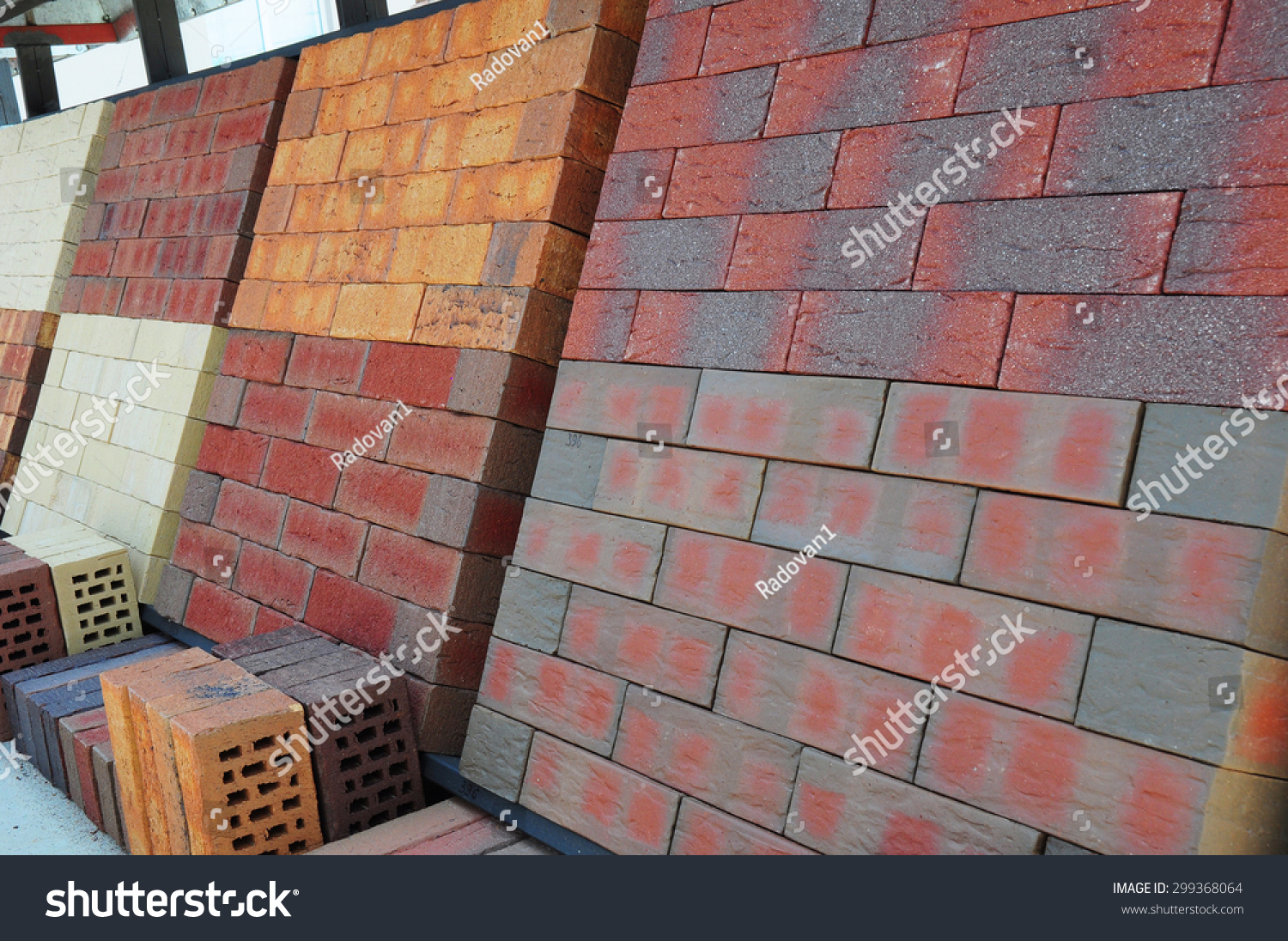 Stacks Various Colored Concrete Pavers Paving Stock Photo Edit