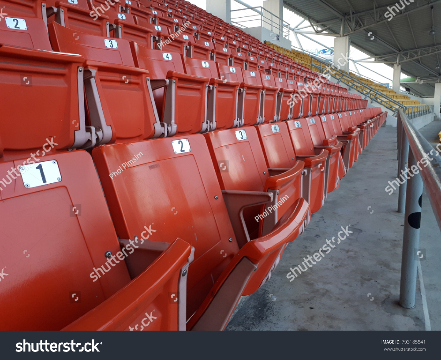 Stadium Seats Red Colours Stock Photo 793185841 | Shutterstock