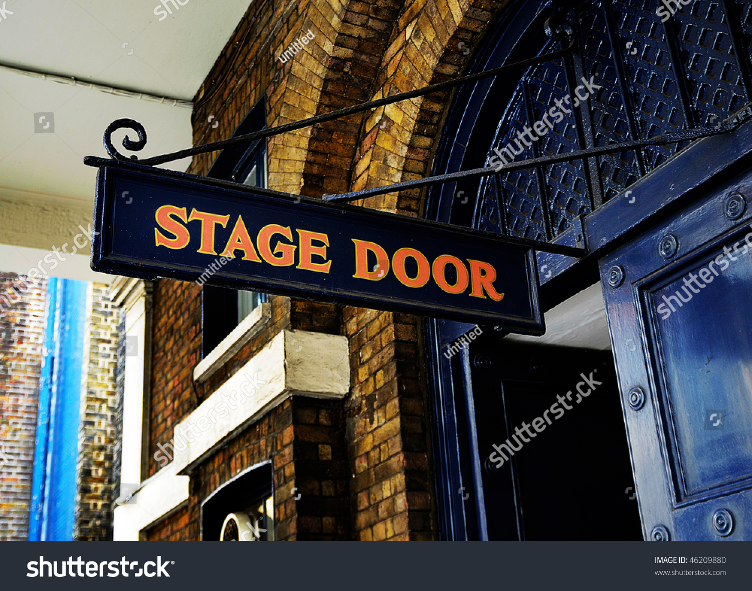 Stage Door Sign Stock Photo Edit Now 46209880