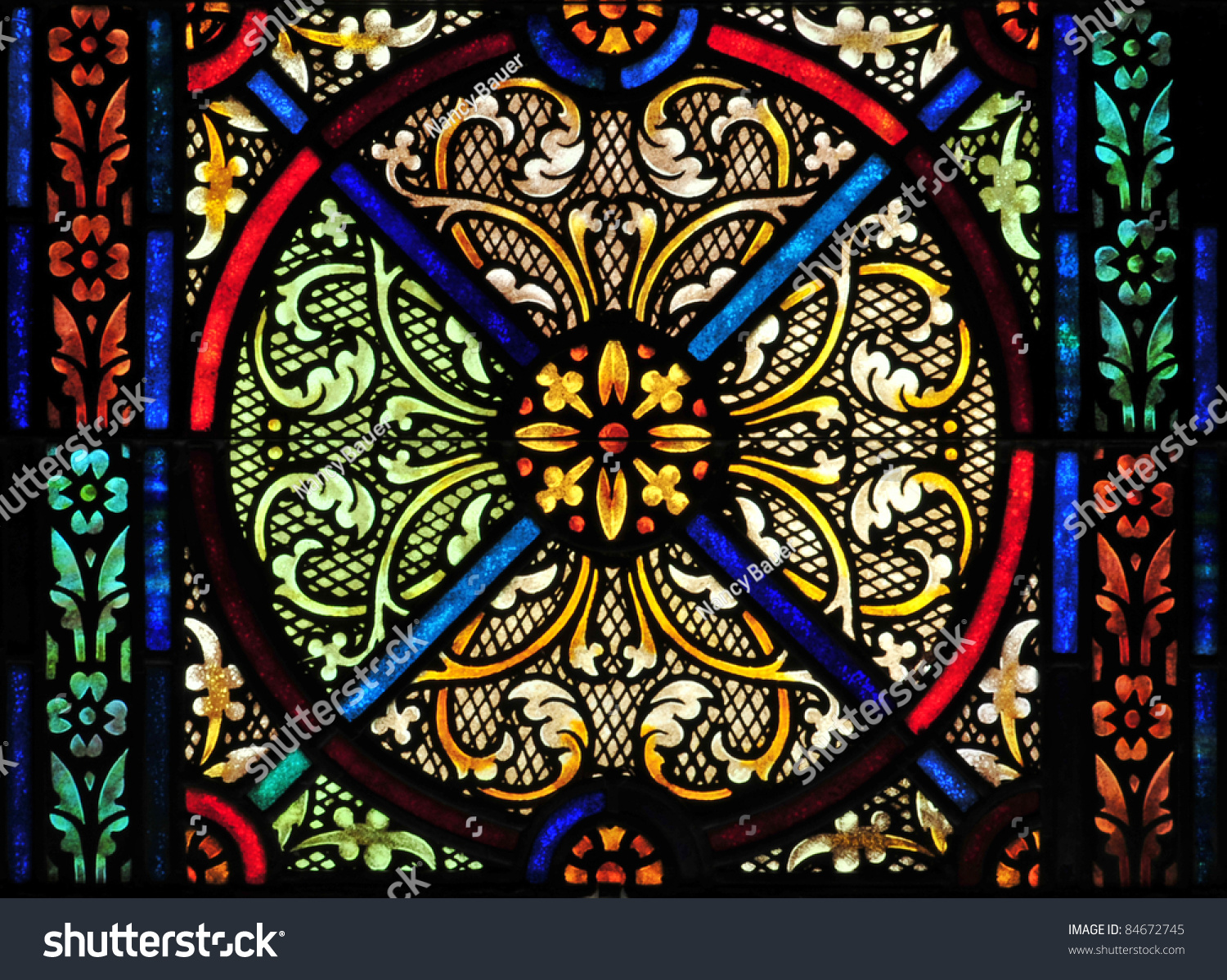 Stained Glass Window Design Stock Photo 84672745 : Shutterstock