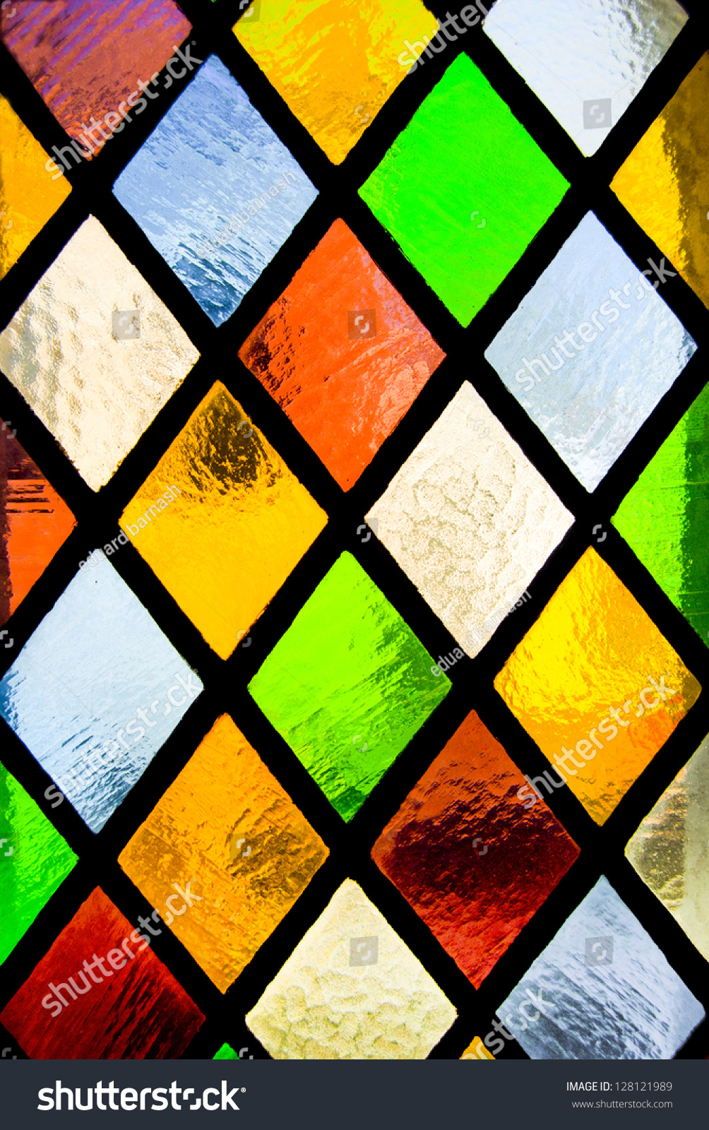 Stained Glass  Window  Colored  Glass  Stock Photo 128121989 