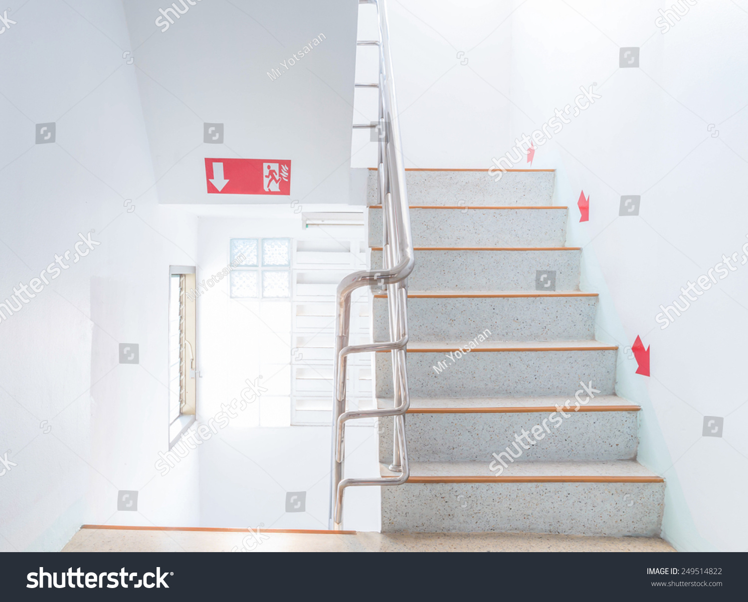 Stairwell Fire Escape Modern Building Stock Photo (Edit Now) 249514822