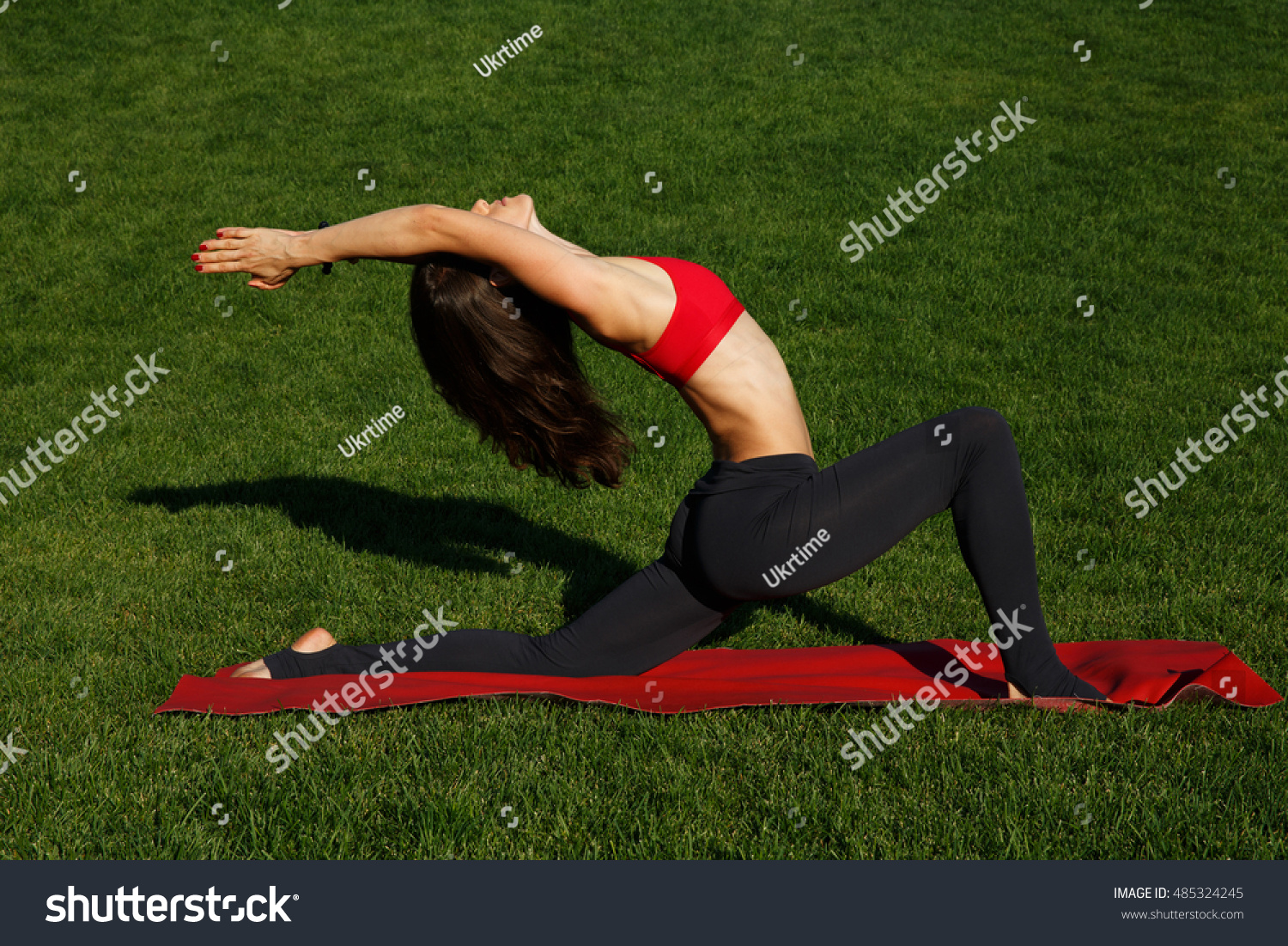 Standard Yoga Poses Girl On Green Stock Photo (Edit Now) 38 Standard Yoga Poses Girl On Green Stock Photo (Edit Now) 38
