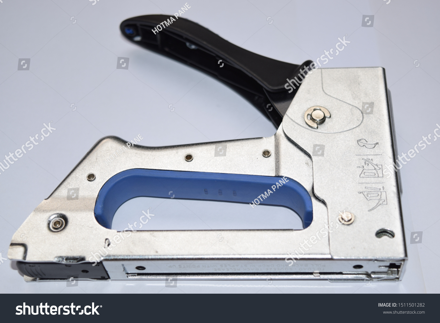 blue staple gun