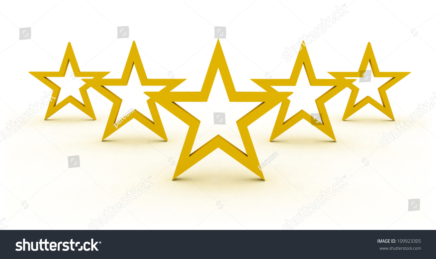Star Rating With Five Stars Representing Symbol And Concept Of ...