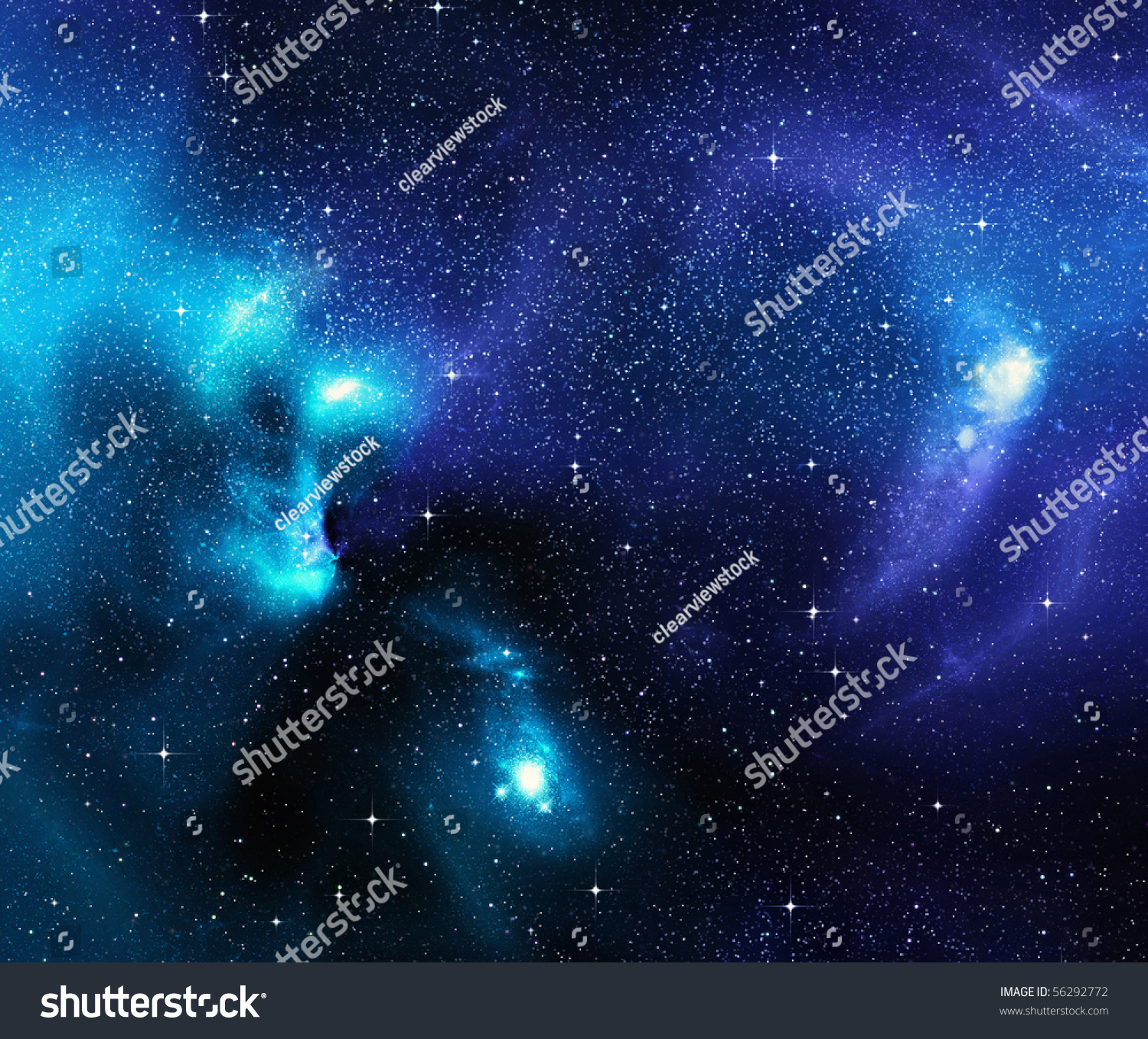 Starry Background Of Stars And Nebulas In Deep Outer Space Stock Photo ...