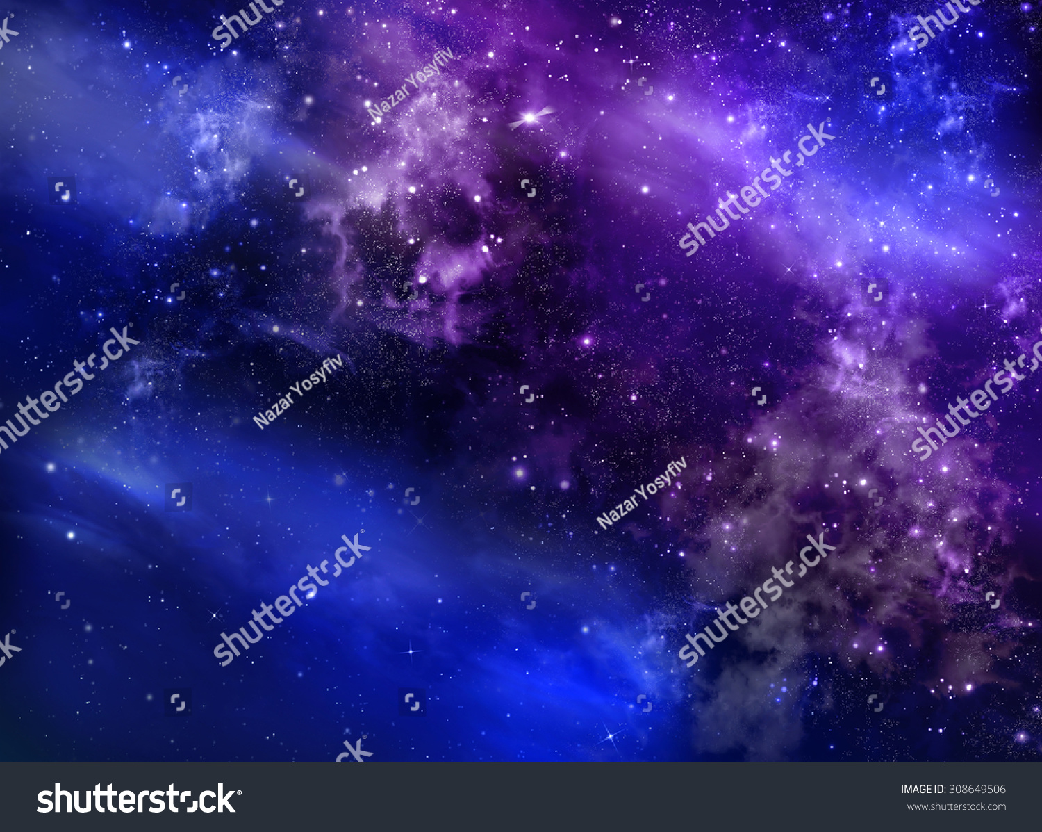 Starry Night Sky Deep Outer Space Stock Photo 308649506 : Shutterstock