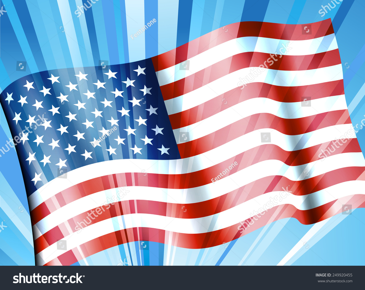 Stars And Stripes American Flag Usa Raster Version Stock Photo