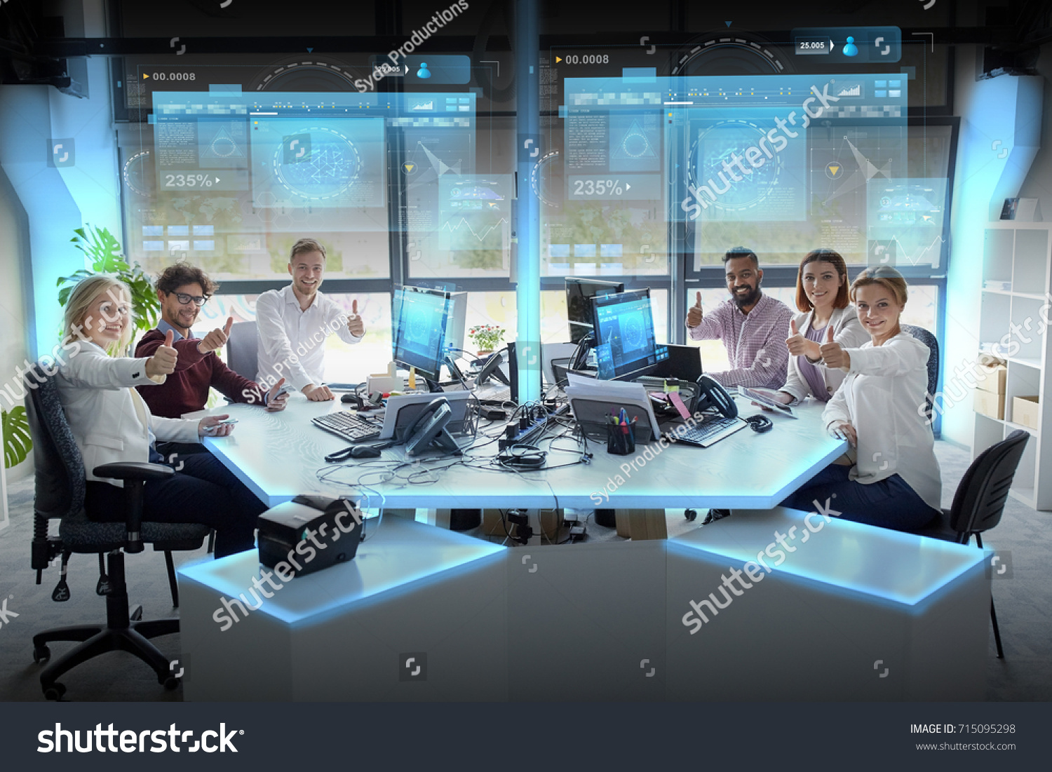  Ocean Colored Classic  Template Design Featuring Statistics Technology and People