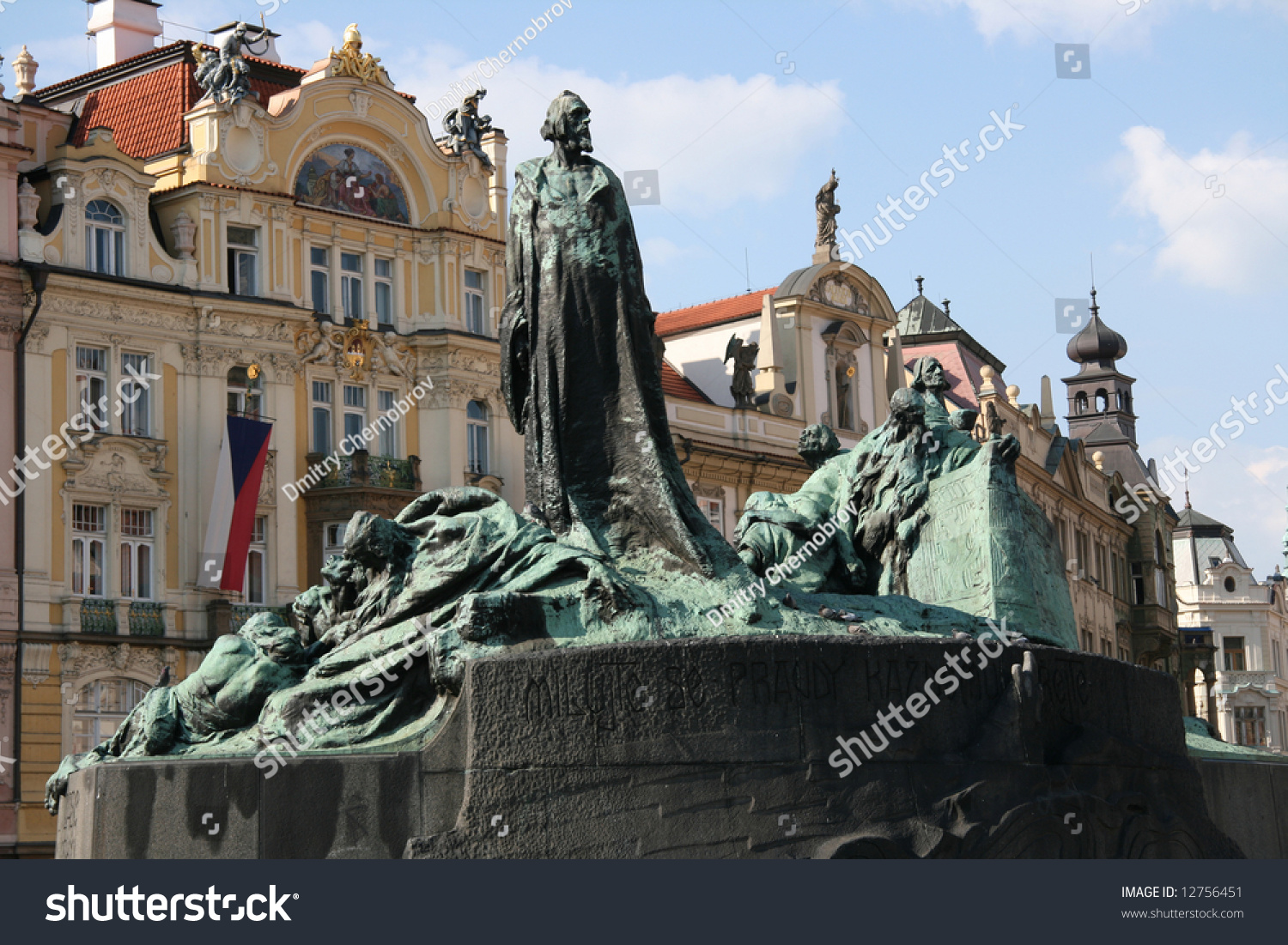 Statue Of John Hus In Prague Old Town Stock Photo 12756451 : Shutterstock