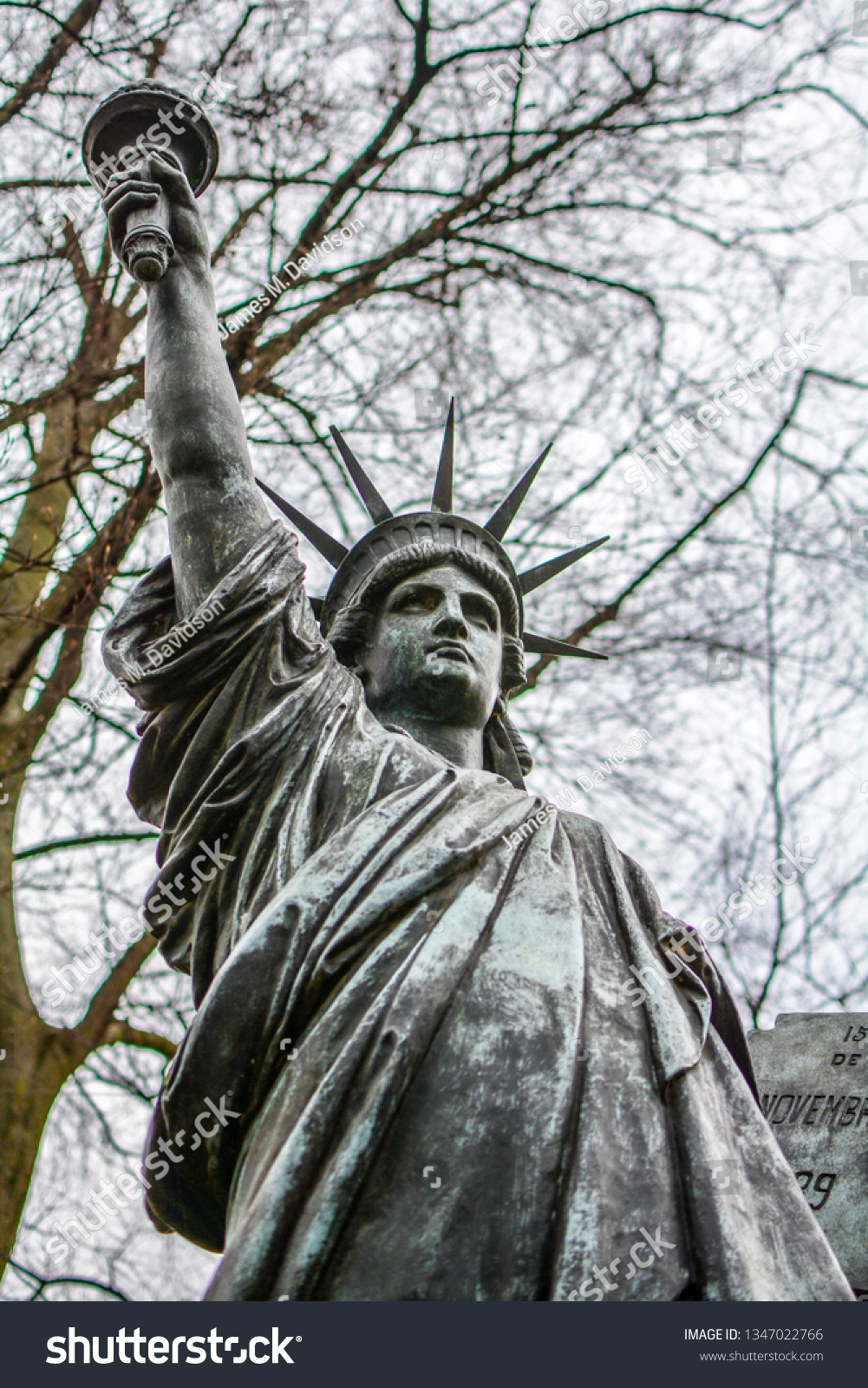 Statue Liberty Replica Bronze Sculpture Luxembourg Stock Photo Edit Now 1347022766