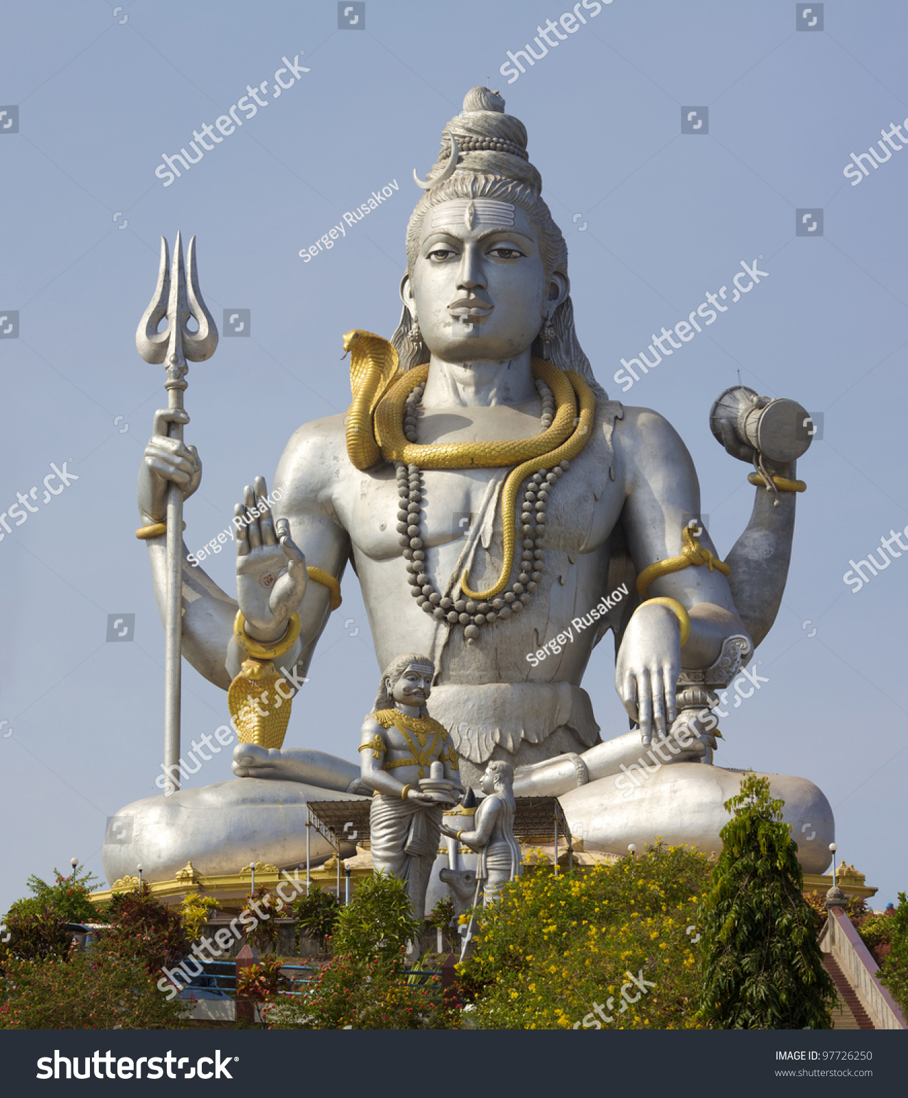 Statue Of Lord Shiva In Murudeshwara, India. Stock Photo 97726250 ...