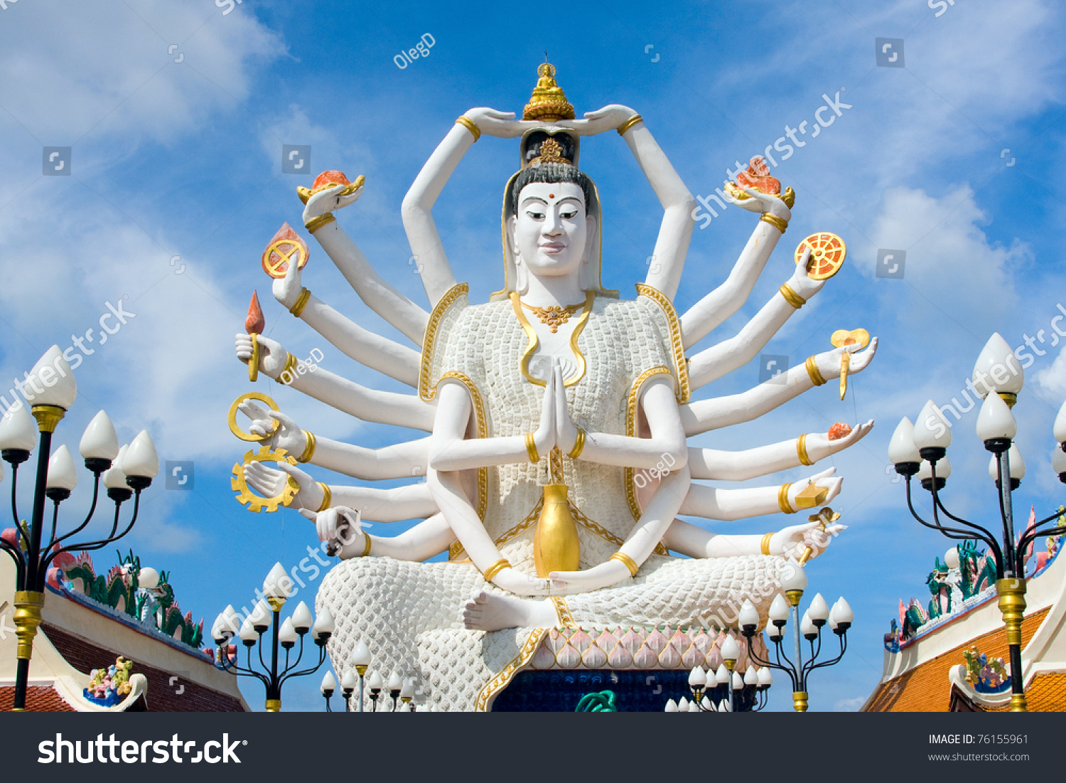 Statue Of Shiva On Samui Island In Thailand Stock Photo 76155961 ...