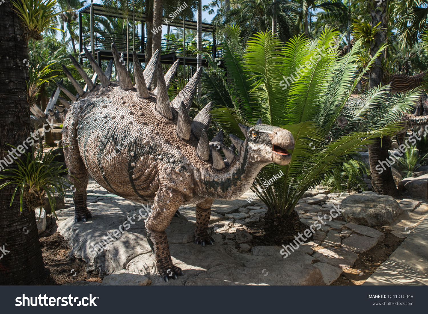 Statue Stegosaurus Dinosaur Famous Botanical Garden Stock Photo