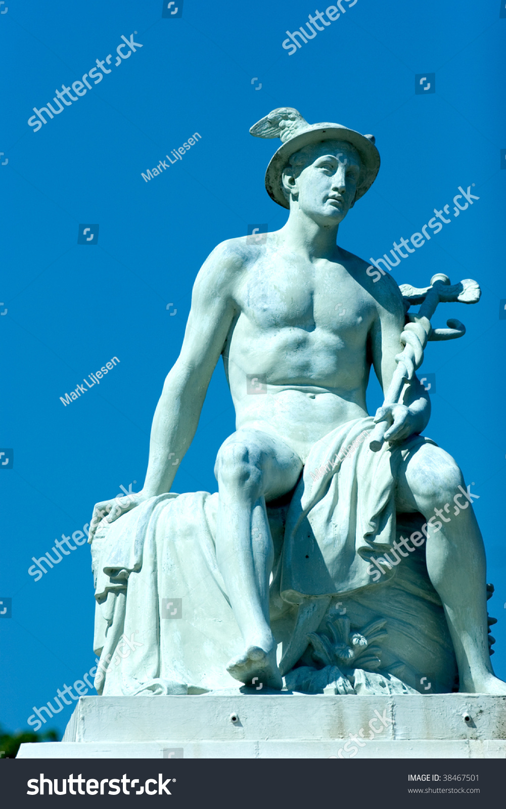 Statue Greek God Trade Hermes Located Stock Photo (Edit Now) 38467501