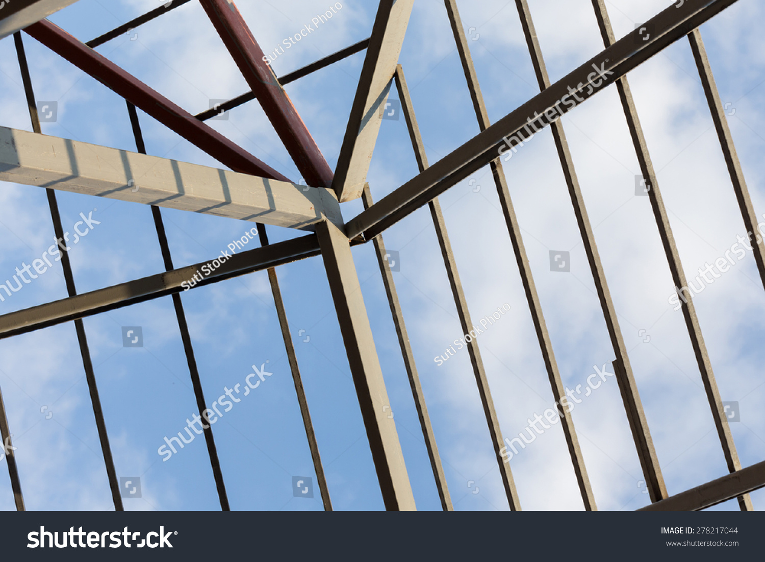 Steel Beams Roof Truss Residential Building Stock Photo (Edit Now ...