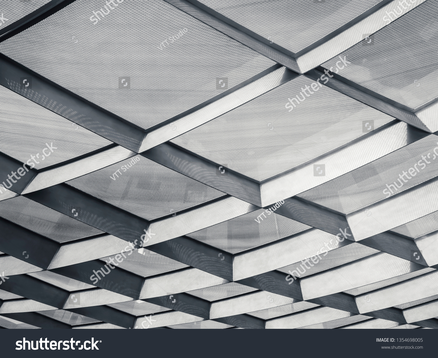 Steel Frame Roof Structure Architecture Details Stock Photo 1354698005 ...