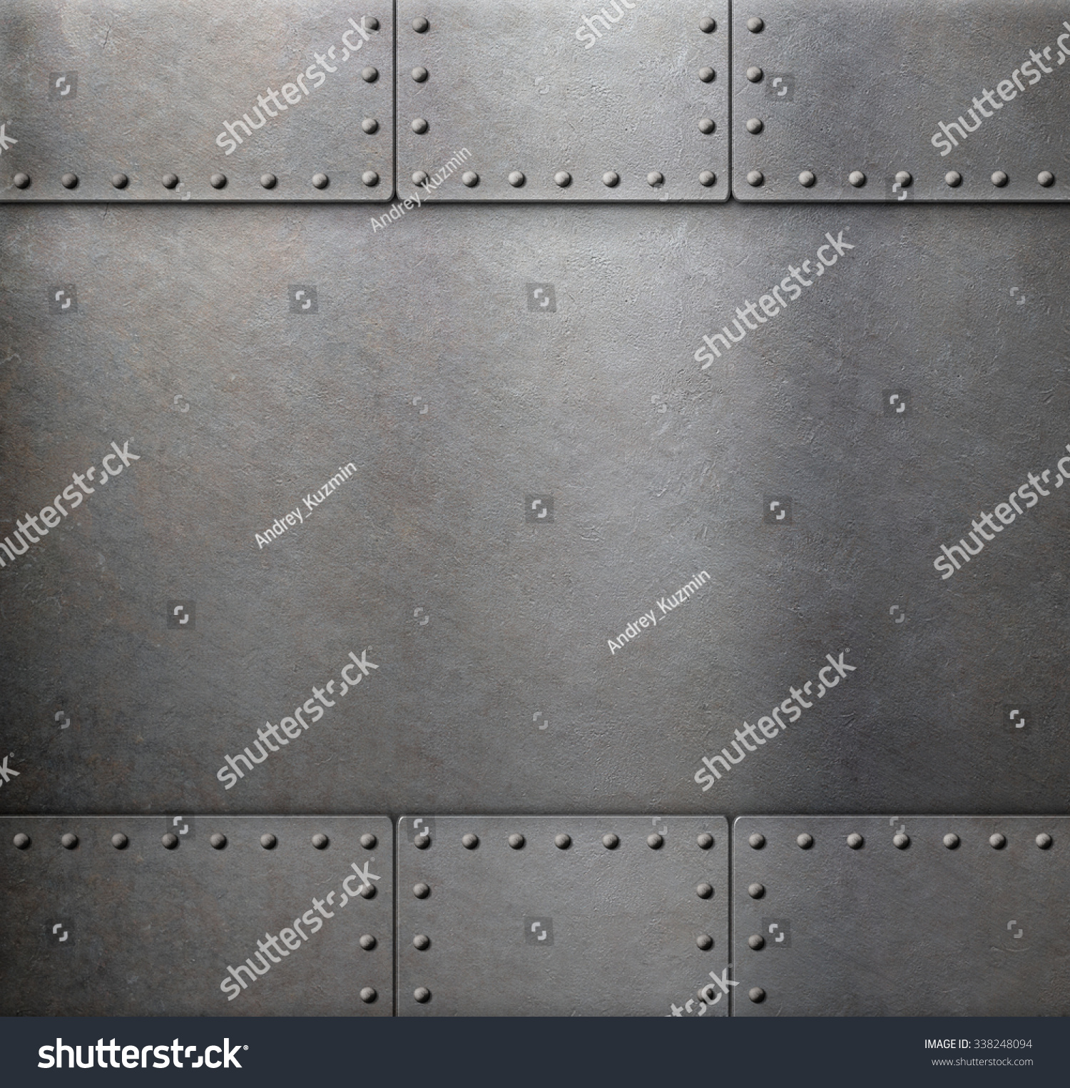 Steel Metal Armor Background Stock Illustration 338248094