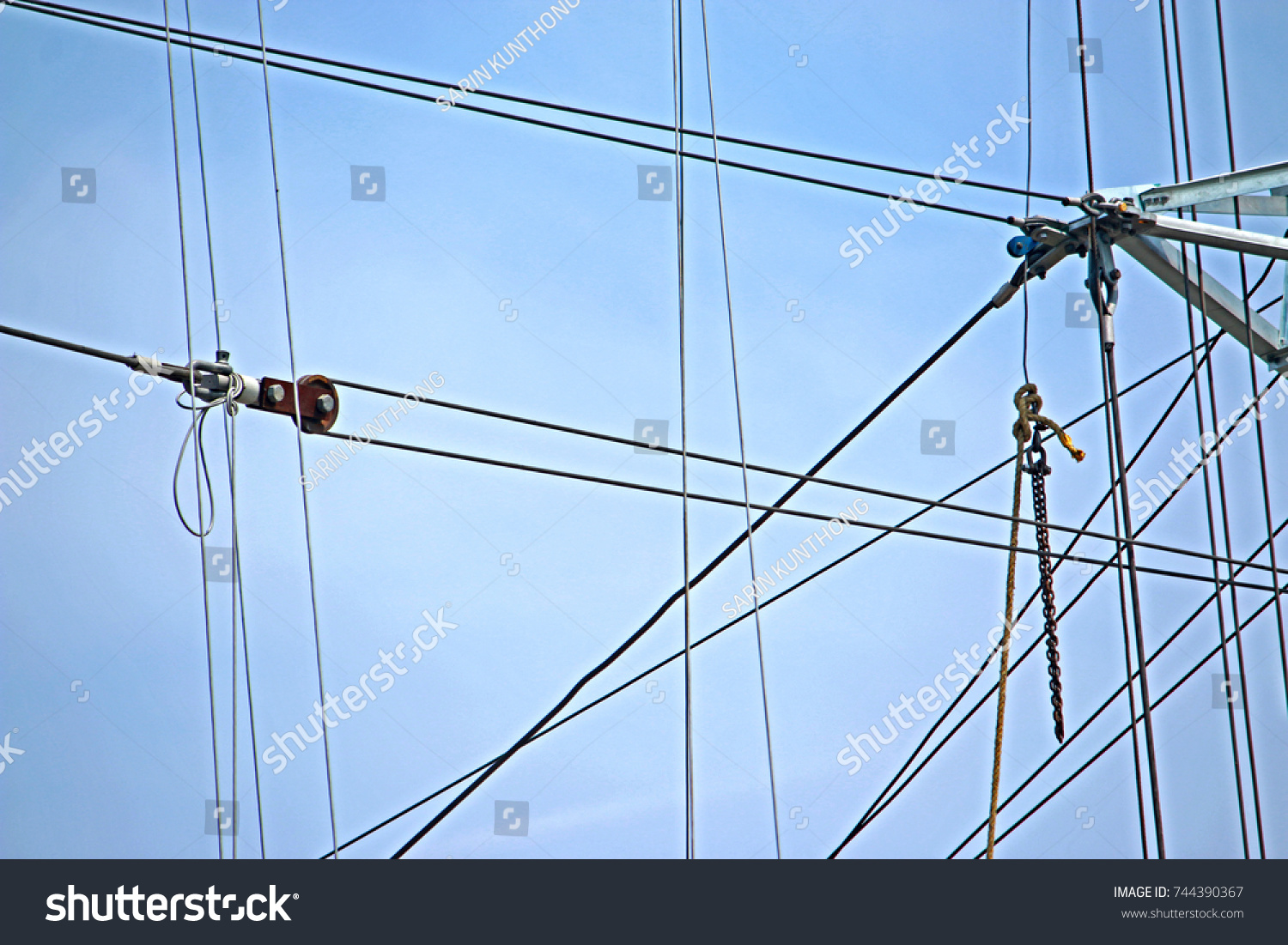 Steel Pulley Winch Load Test Stock Photo (Edit Now) 744390367