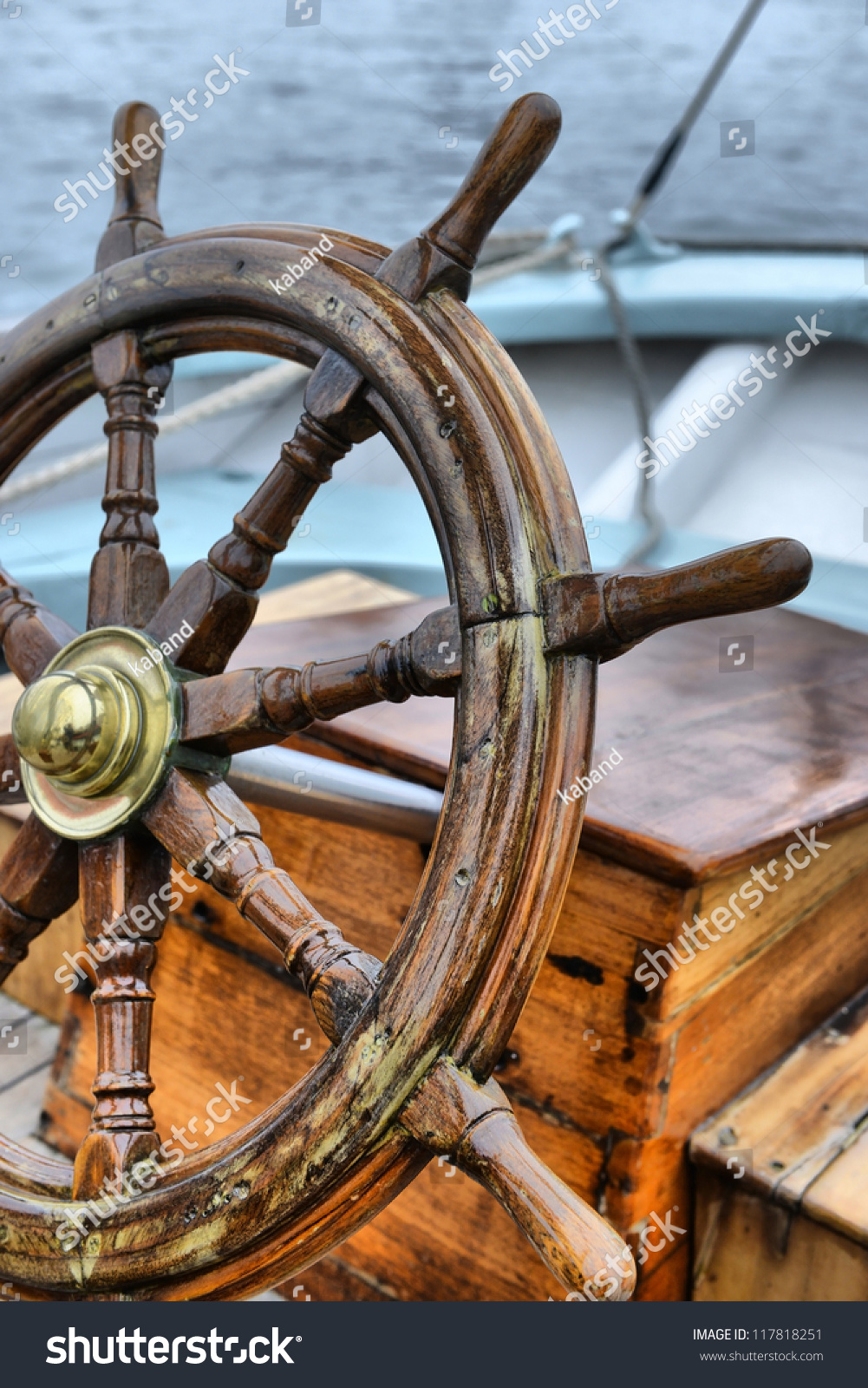 Steering Wheel Sailboat Stock Photo 117818251 : Shutterstock