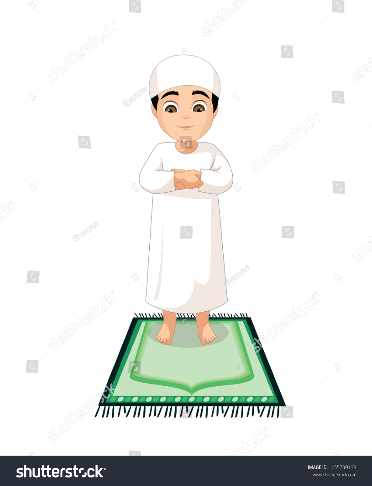 Step By Step Muslim Prayer Guide Stock Illustration 1155730138 ...