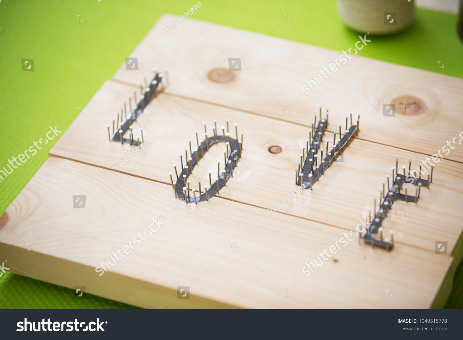 Step by step string art decoration guide