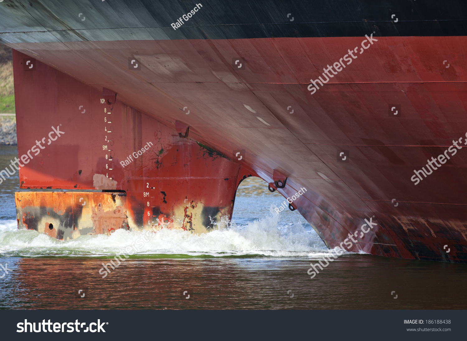 Stern Of A Tanker Ship Stock Photo 186188438 : Shutterstock