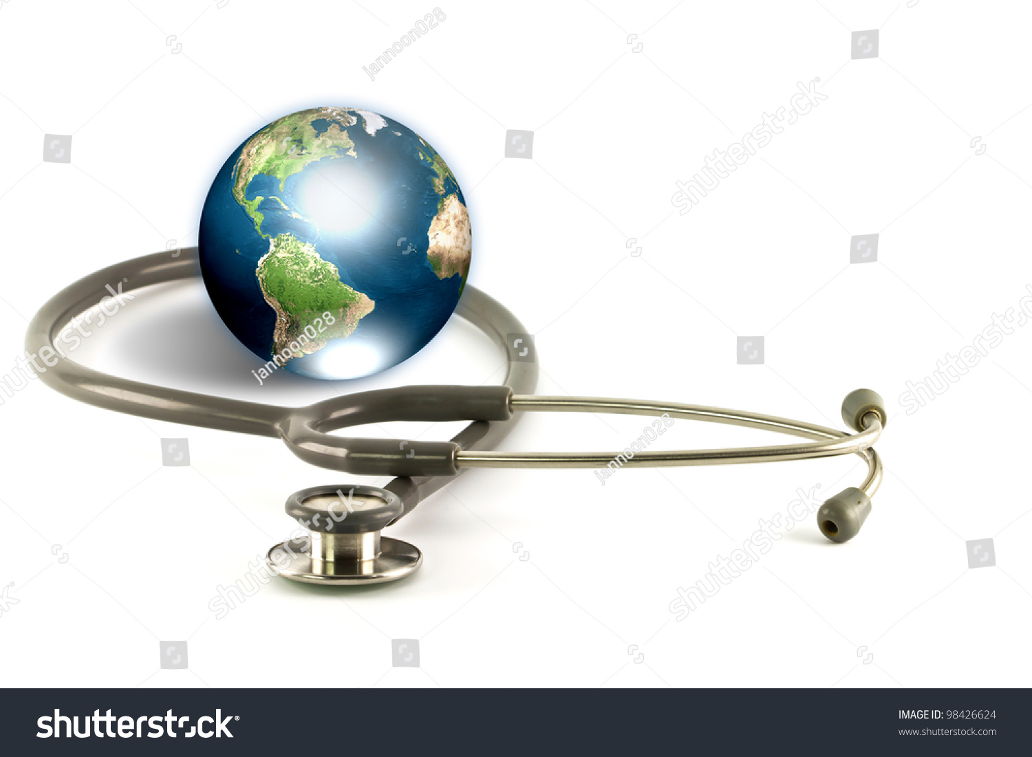 Stethoscope Cover planets on black 
