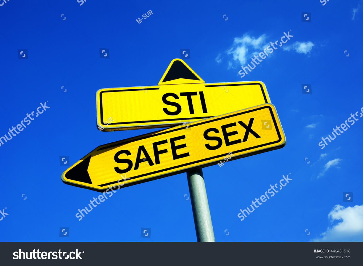 Sti Std Safe Sex Traffic Sign库存照片440431516 Shutterstock