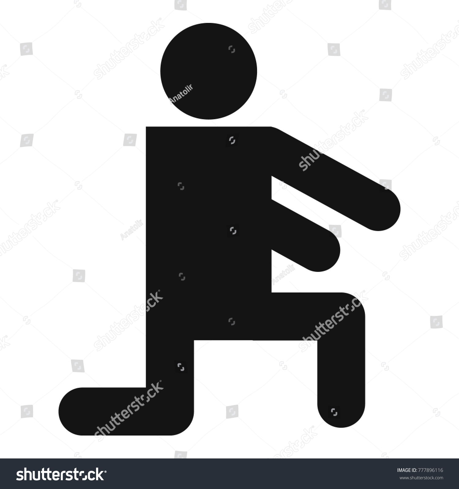 Stick Figure Stickman Icon Pictogram Simple Stock Illustration ...