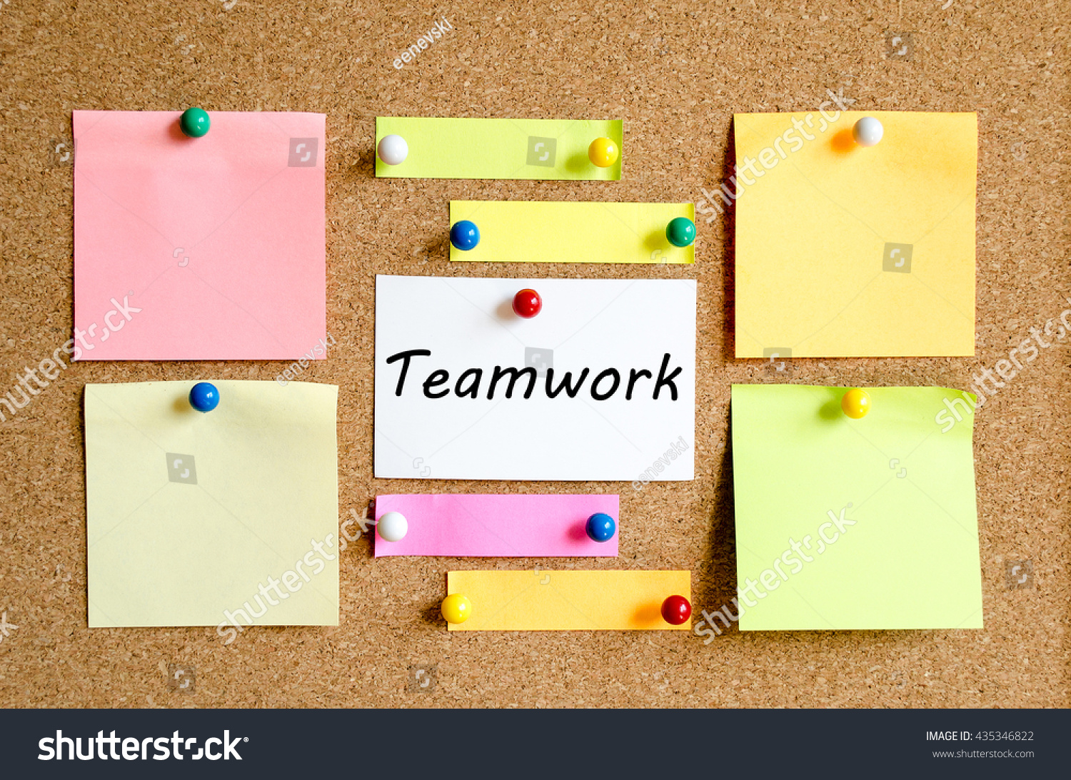 Sticky Note On Cork Board Background Stock Photo 435346822 - Shutterstock