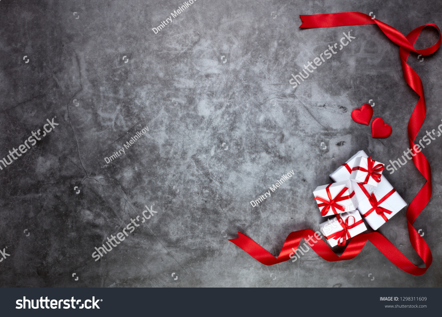  Gray Classic  Template Design Featuring Still Life with Red Hearts