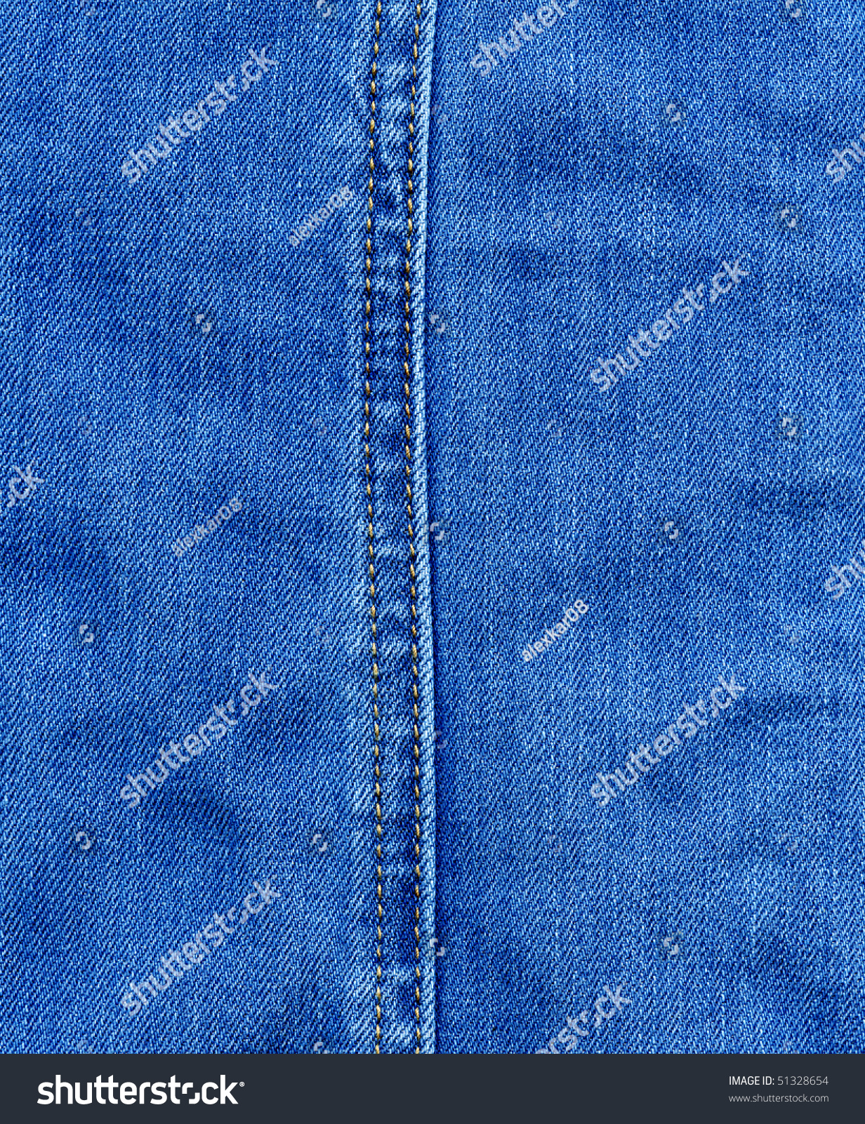 Stitched Textured Blue Denim Fabric Jeans Background Stock Photo ...