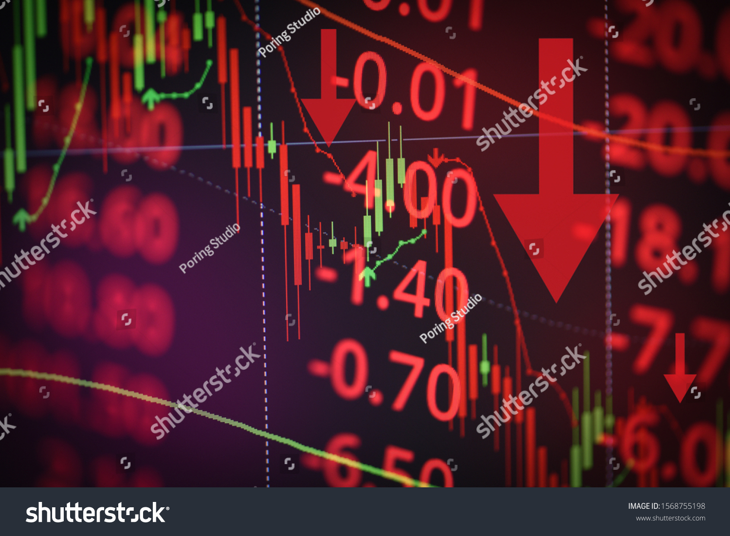 Stock Crash Market Exchange Loss Trading Stock Photo 1568755198