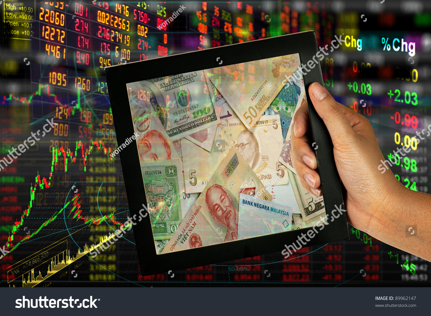 Stock Exchange Bank Note Frame Stock Photo Edit Now 89962147