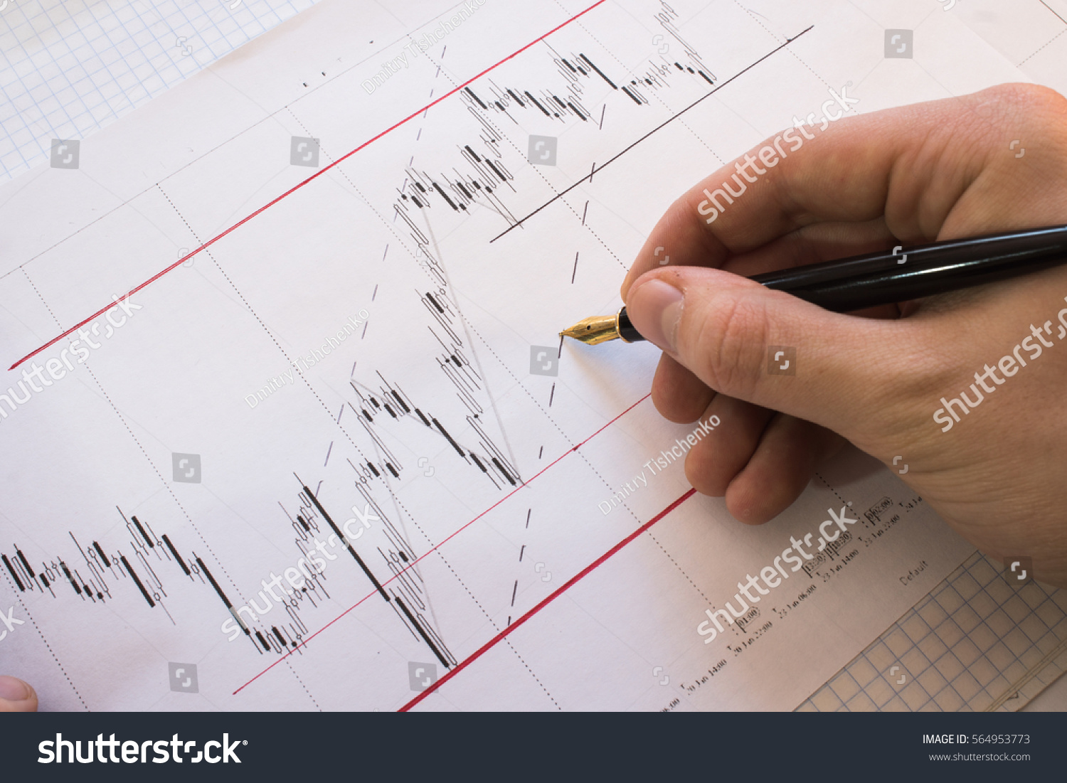 Stock Market Chart On Forex Charts Stock Photo Edit Now 564953773 - 