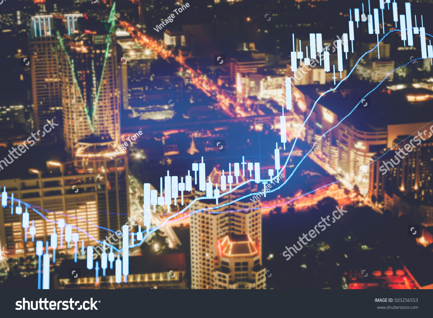 Stock Market Graph Bar Chart Foto Stok 503256553 | Shutterstock