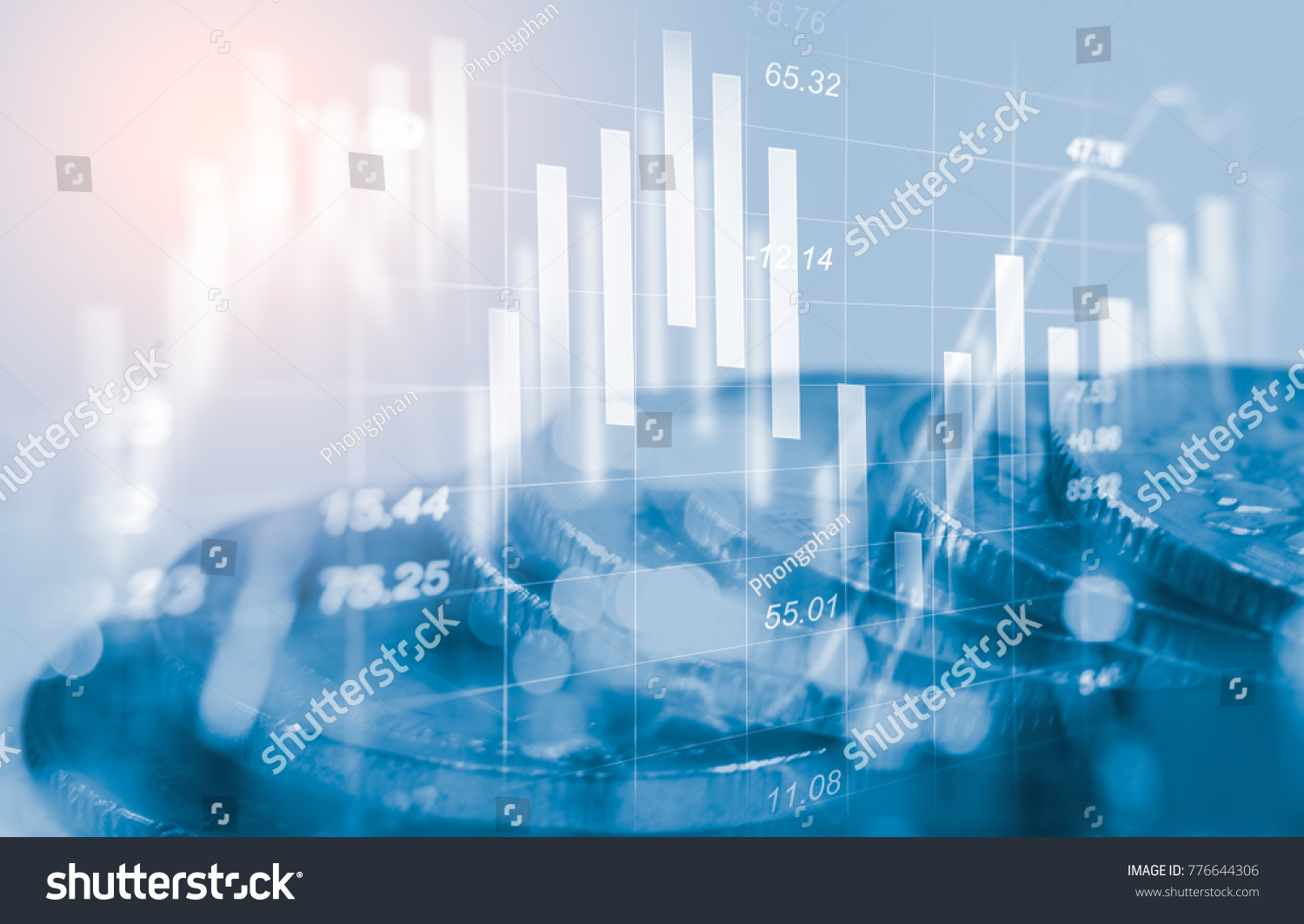 Stock Market Forex Trading Graph Candlestick Stock Photo 776644306 ...