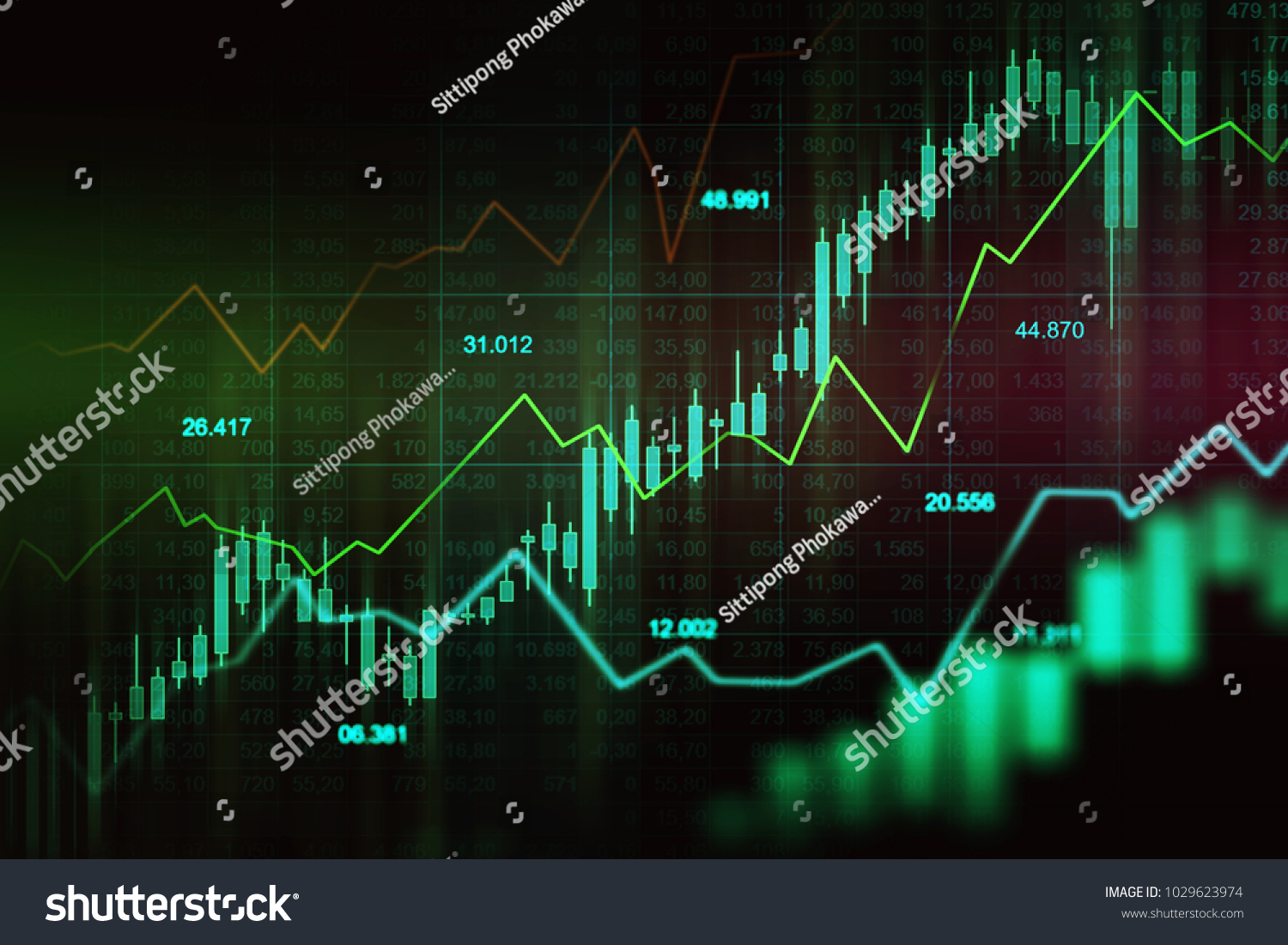 stock market or forex trading graph in graphic concept suitable for