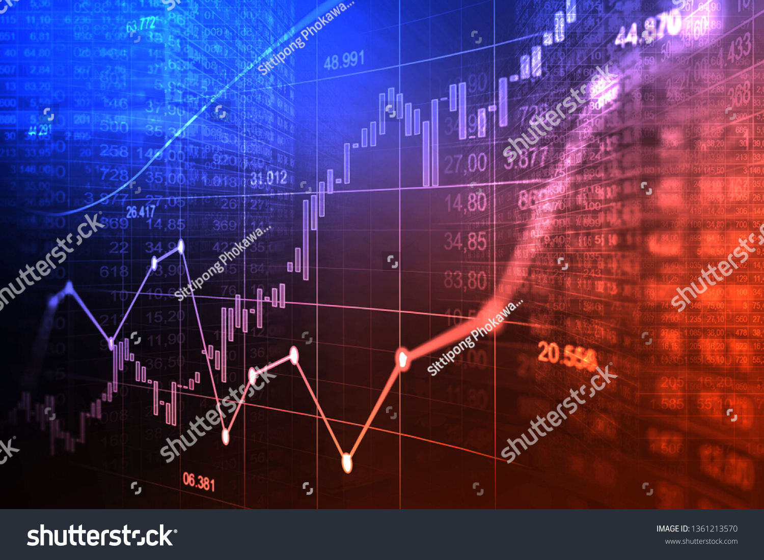 Stock Market Forex Trading Graph Graphic Stock Illustration 1361213570