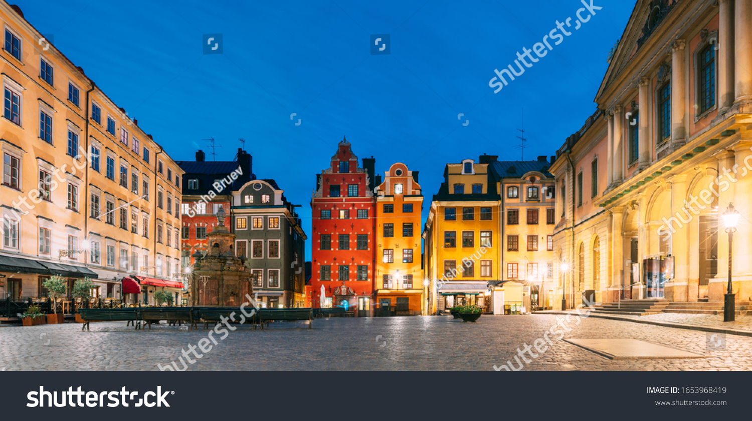 Stockholm Sweden Famous Old Colorful Houses Stock Photo (Edit Now ...