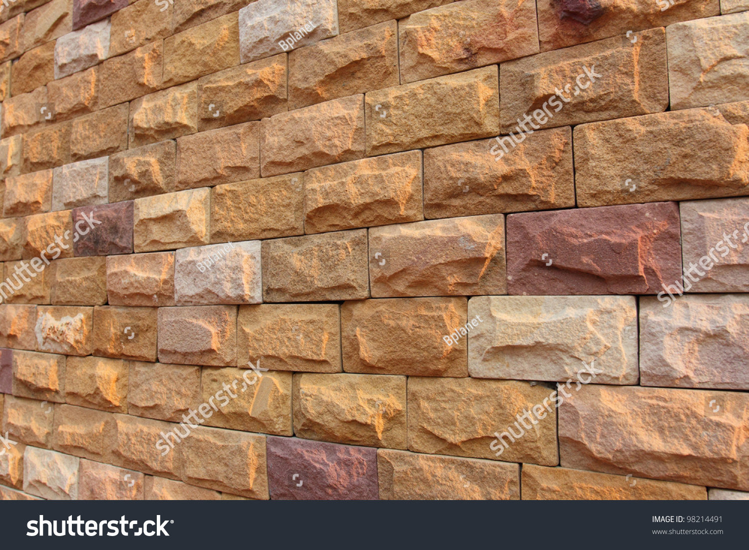Stone Wall Perspective Background. Stock Photo 98214491 : Shutterstock