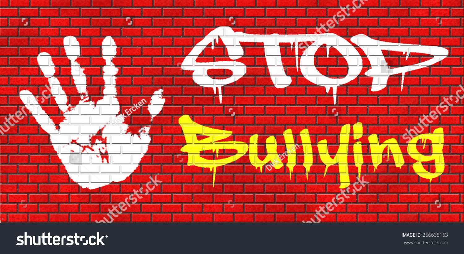 Stop Bullying Graffiti No Bullies Prevention Stock Illustration ...