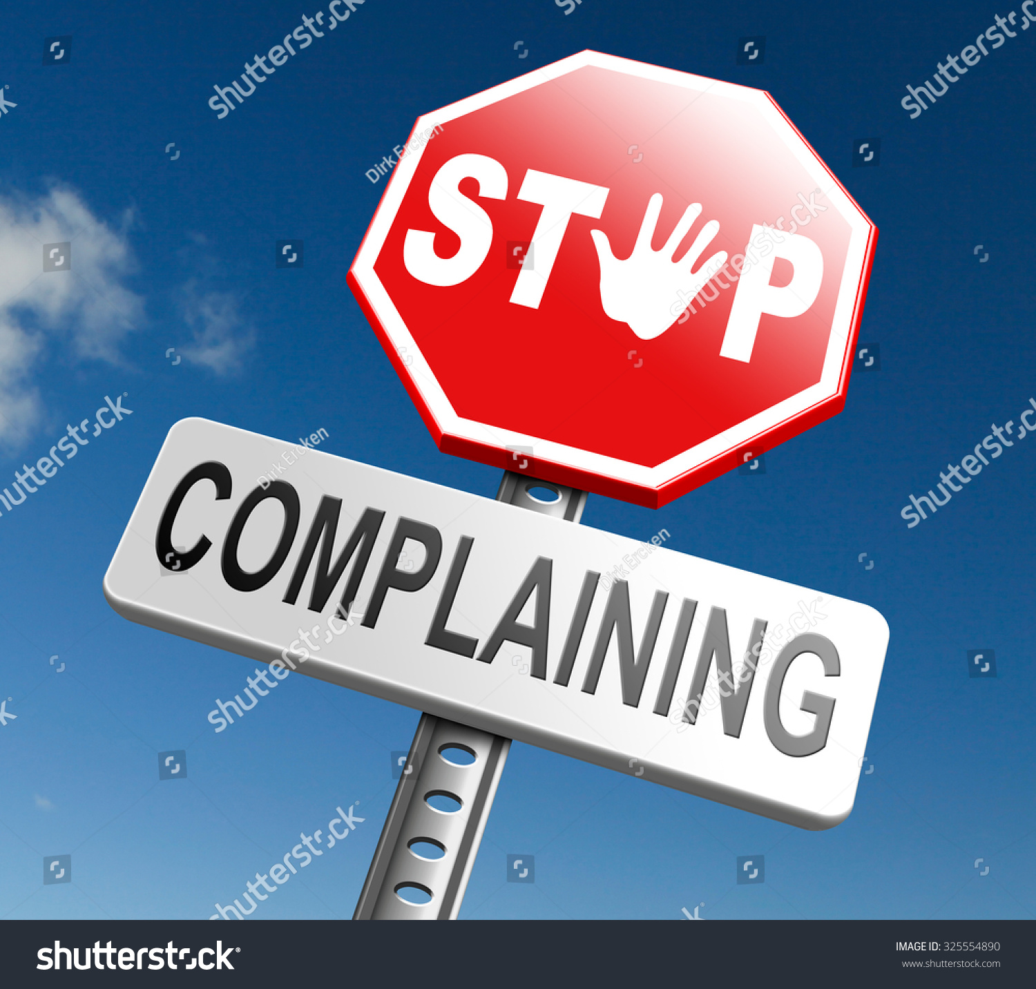 Stop Complaining Accept Fate Be Positive Stock Illustration 325554890 ...