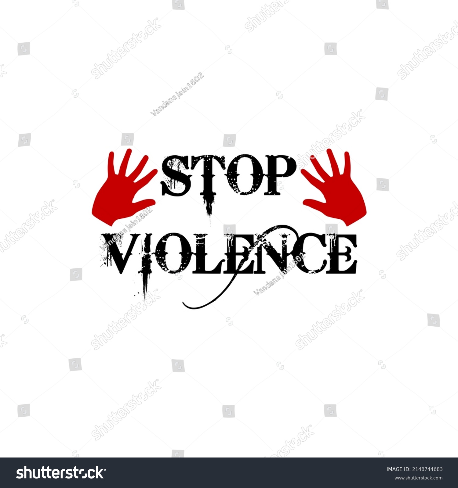 Stop Demostic Violence Sexual Harassment Prevent Stock Illustration ...