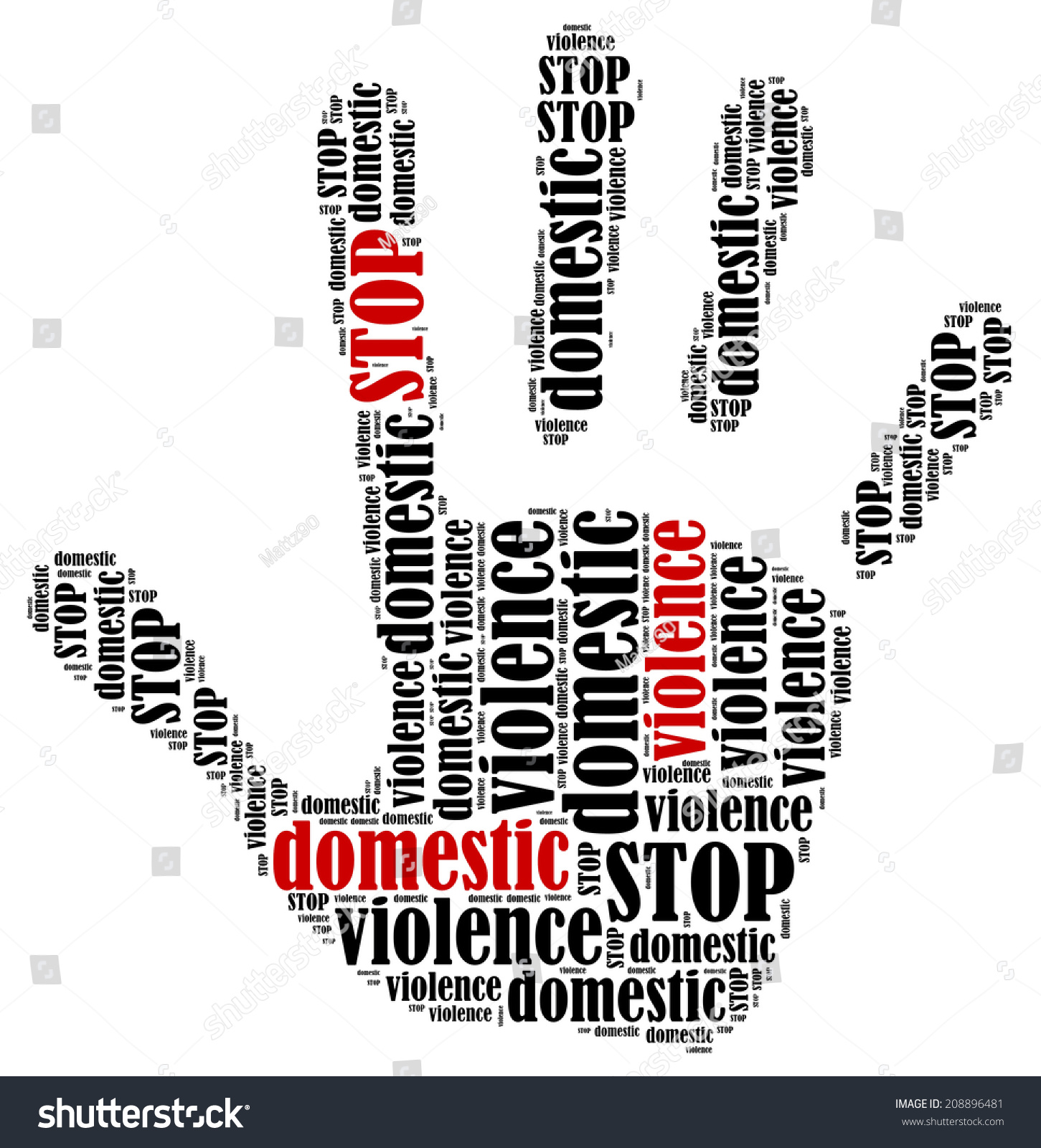 Stop Domestic Violence Word Cloud Illustration Stock Illustration ...