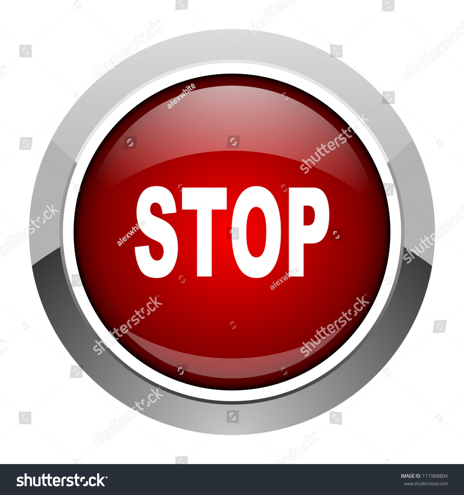 Stop Icon Stock Photo 111968804 : Shutterstock